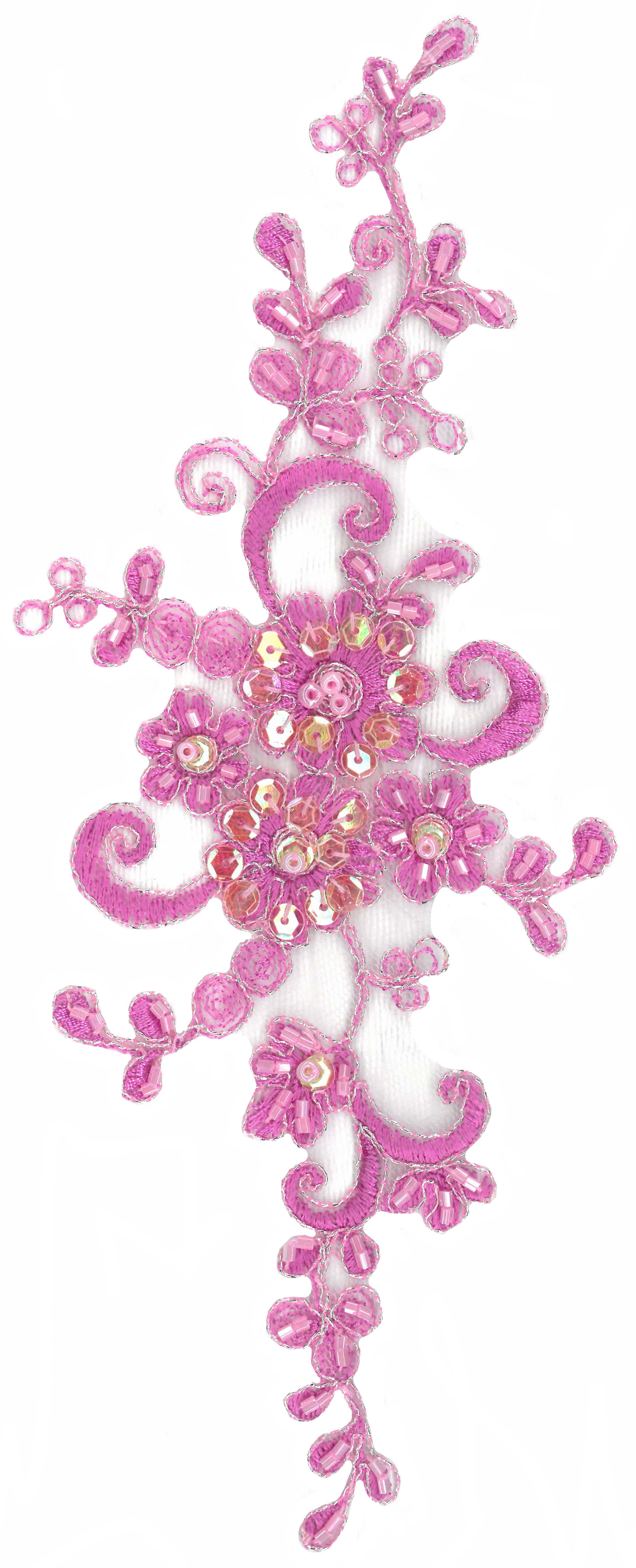 BEADED MOTIF - FUCHSIA